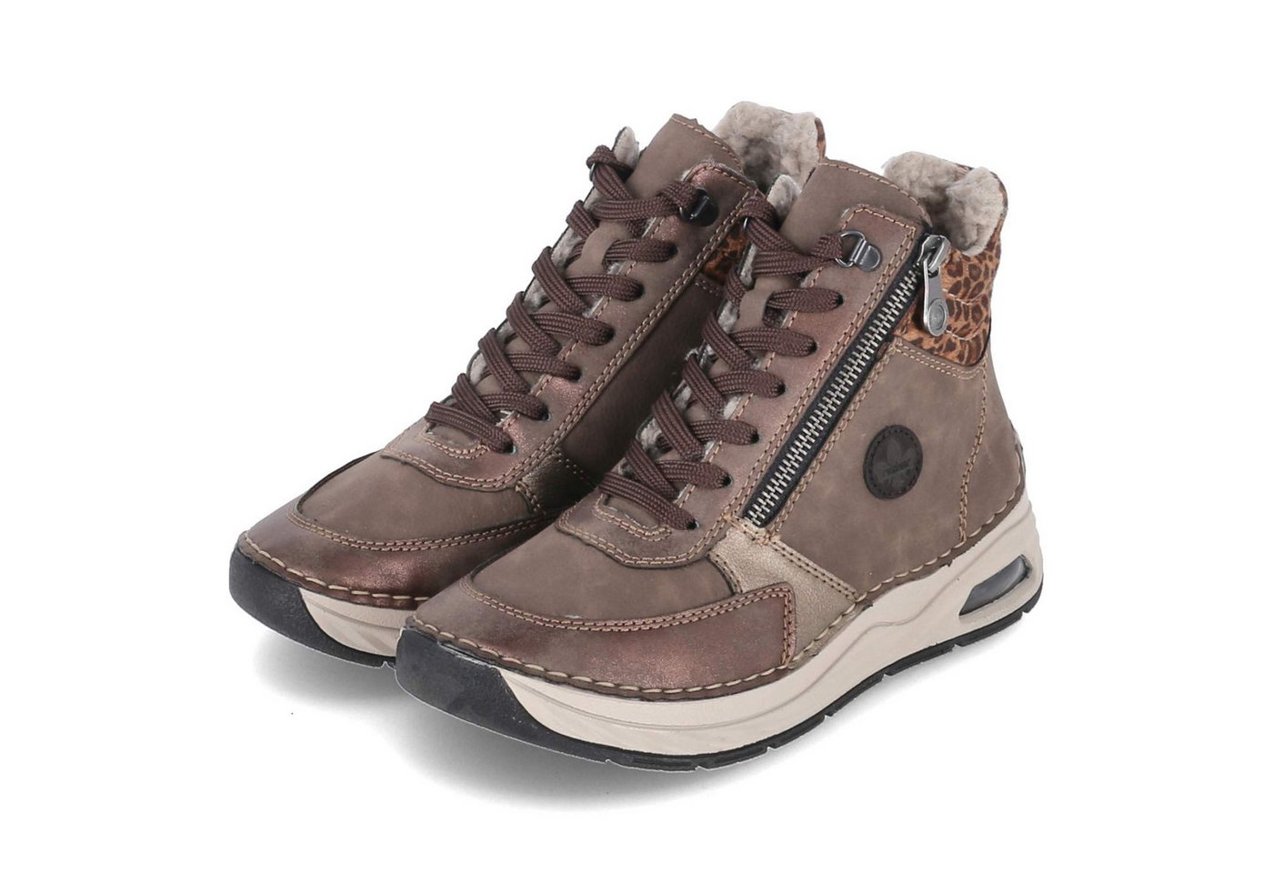 Rieker 44565-25 Damen Kunstleder braun Winterstiefel
