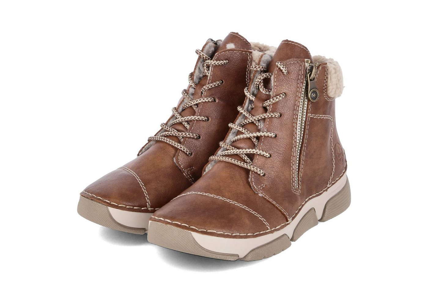 Rieker 45931-24 Damen Kunstleder braun Winterstiefel