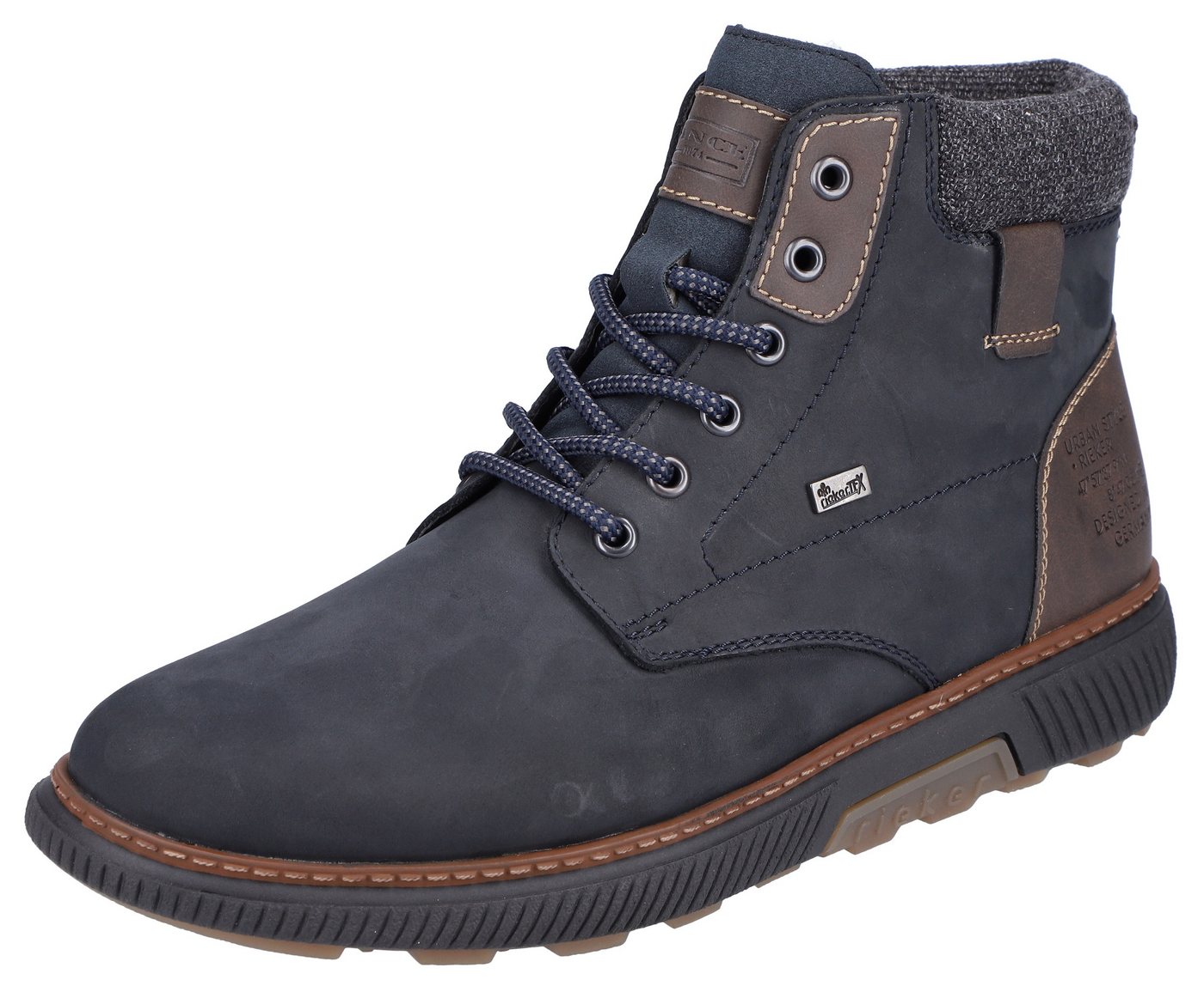 Rieker Winterboots, High Top Sneaker, Schnürstiefelette mit TEX-Membran, schmale Form