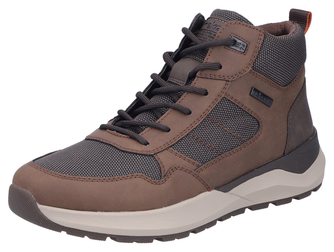 Rieker Winterboots Schnürboots, Casual High Top Sneaker mit TEX-Membran (braun)