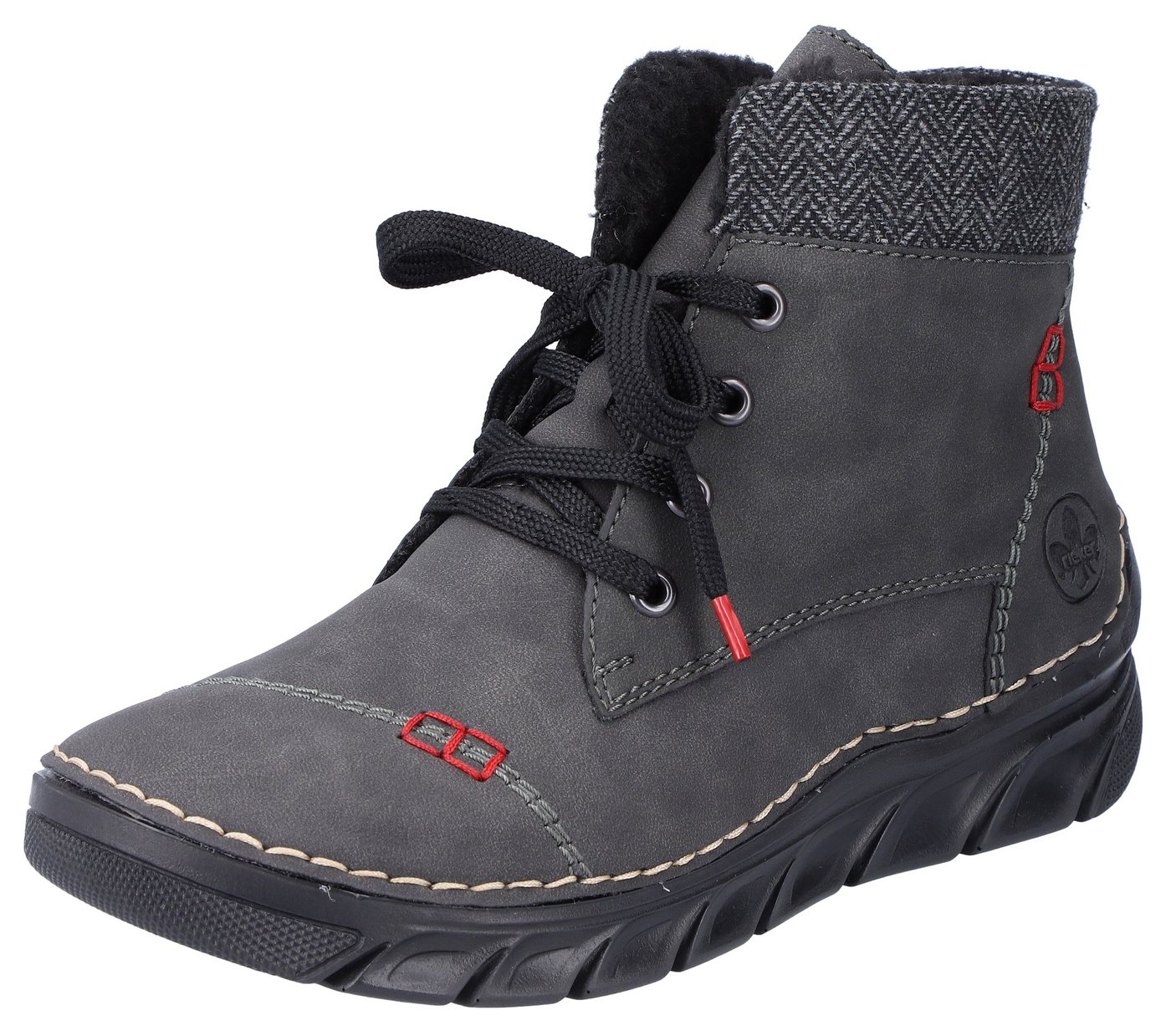 Rieker Winterboots Schnürboots, Stiefelette, Casual-Boots mit softem Schaftrand