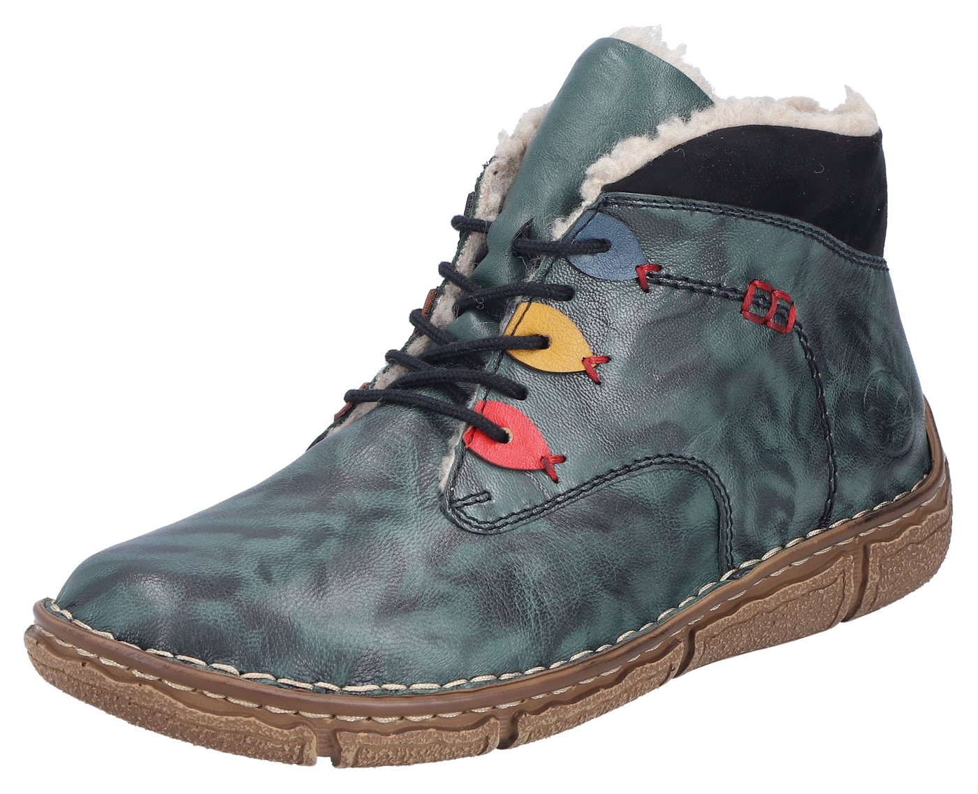 Rieker Winterboots Schnürboots, Stiefelette mit gepolstertem Schaftrand