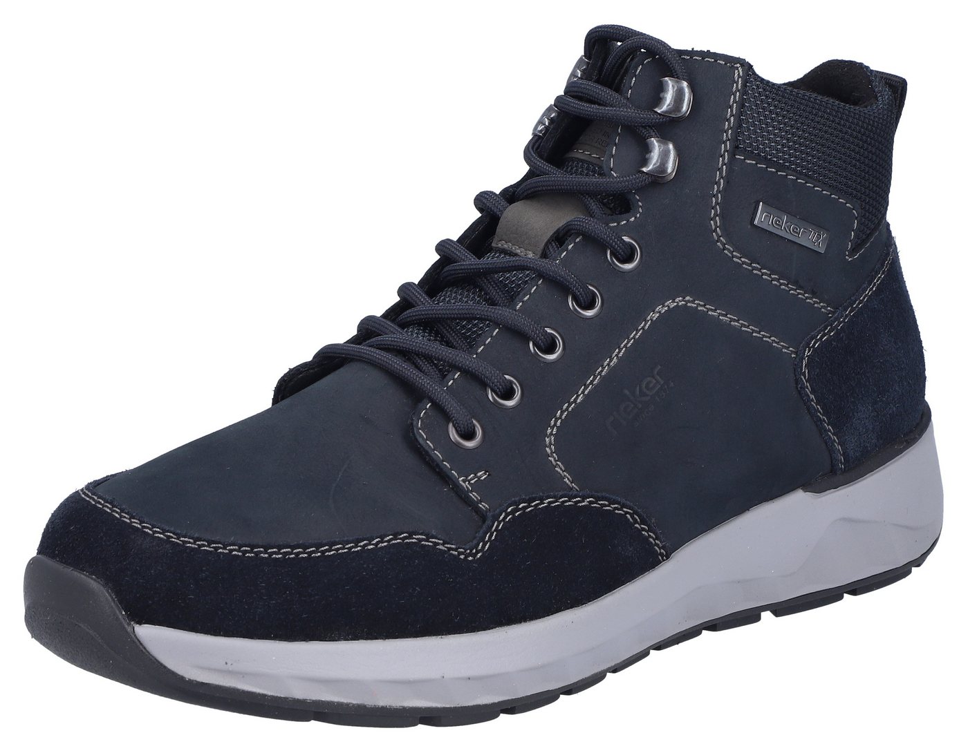 Rieker Winterboots Schnürboots, Stiefelette mit wasserabweisender riekerTEX-Membran (blau/schwarz)
