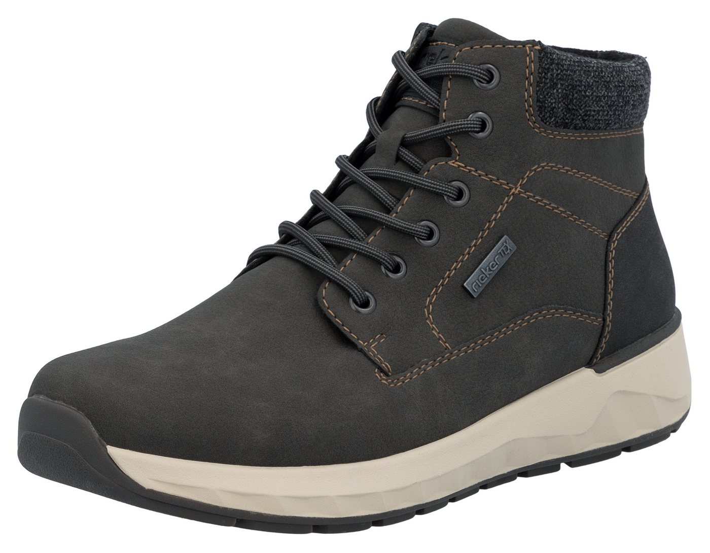 Rieker Winterboots Schnürboots, Stiefelette mit wasserabweisender riekerTEX-Membran (grau/schwarz)