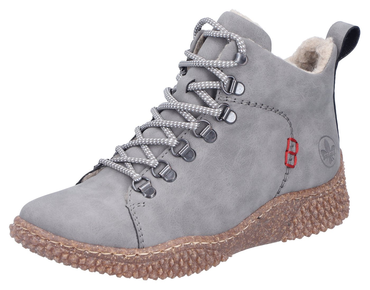 Rieker Winterboots Schnürboots, Stiefelette, Profilsohle, mit Anziehlasche