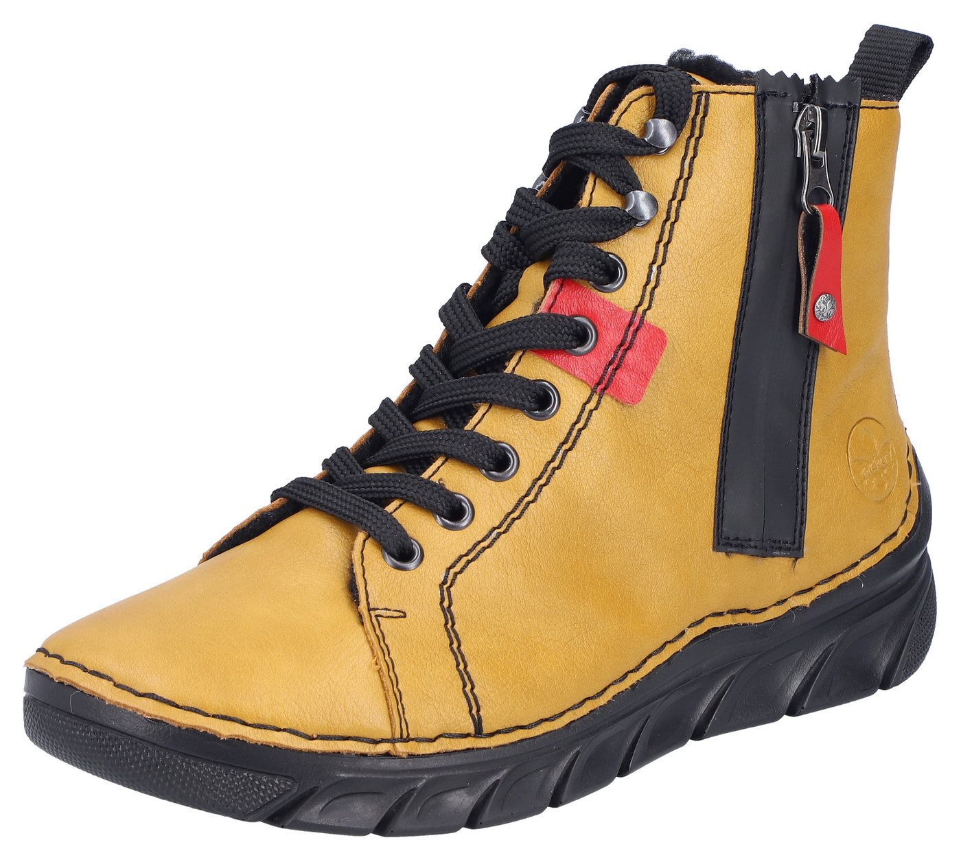 Rieker Winterboots Schnürstiefelette, Schnürboots, Warmfutter, mit Anziehlasche