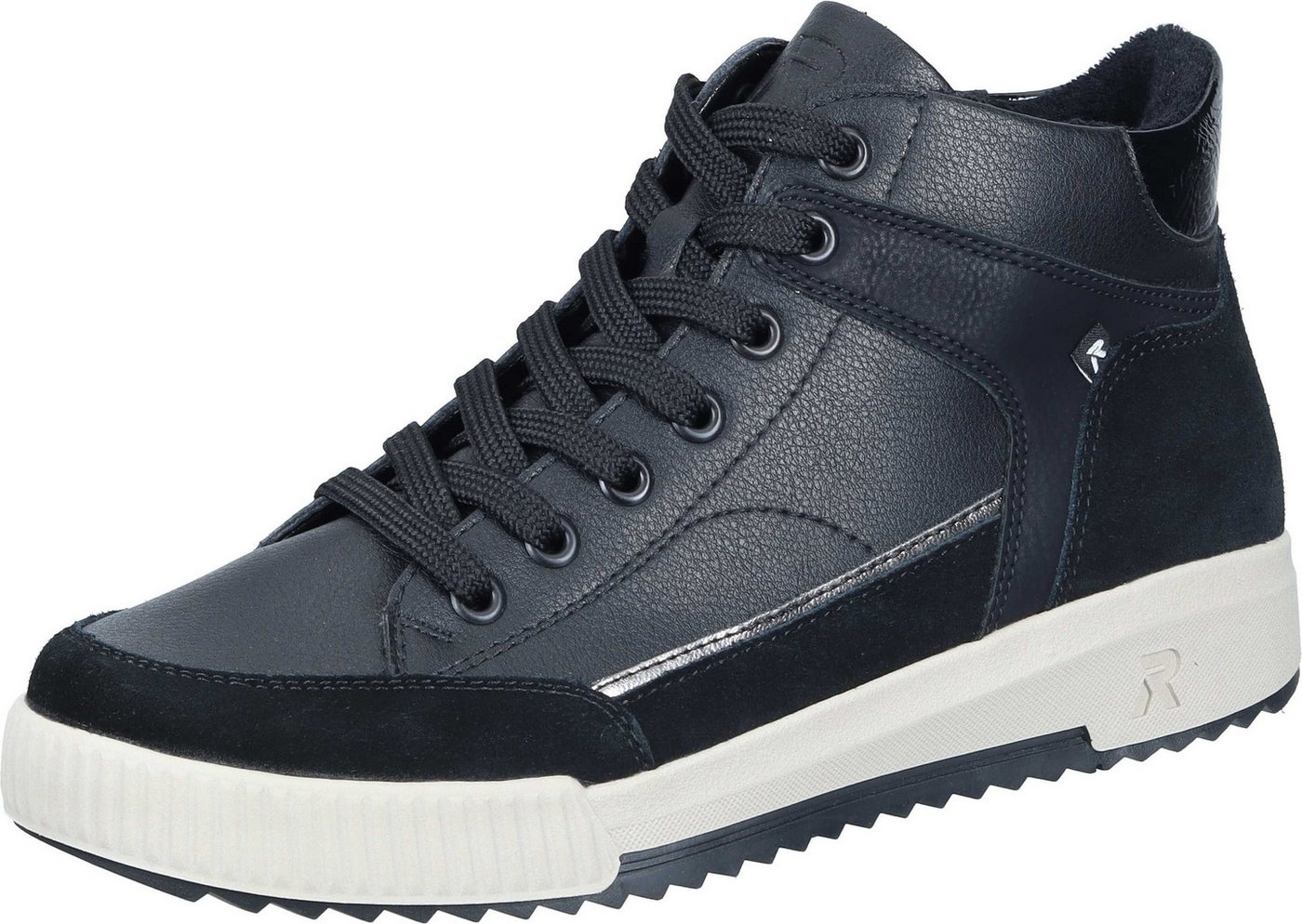 Rieker Stiefeletten Schnürstiefelette aus Velours/Leder