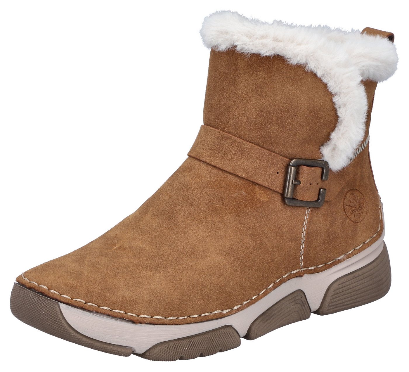 Rieker Winterboots Winterstiefelette, Reißverschluss-Boots mit Zierschnalle