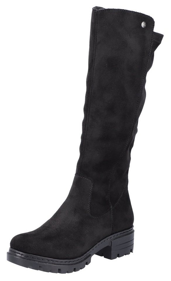 Rieker Winterstiefel, Langschaftstiefel, Blockabsatz, mit Stretch