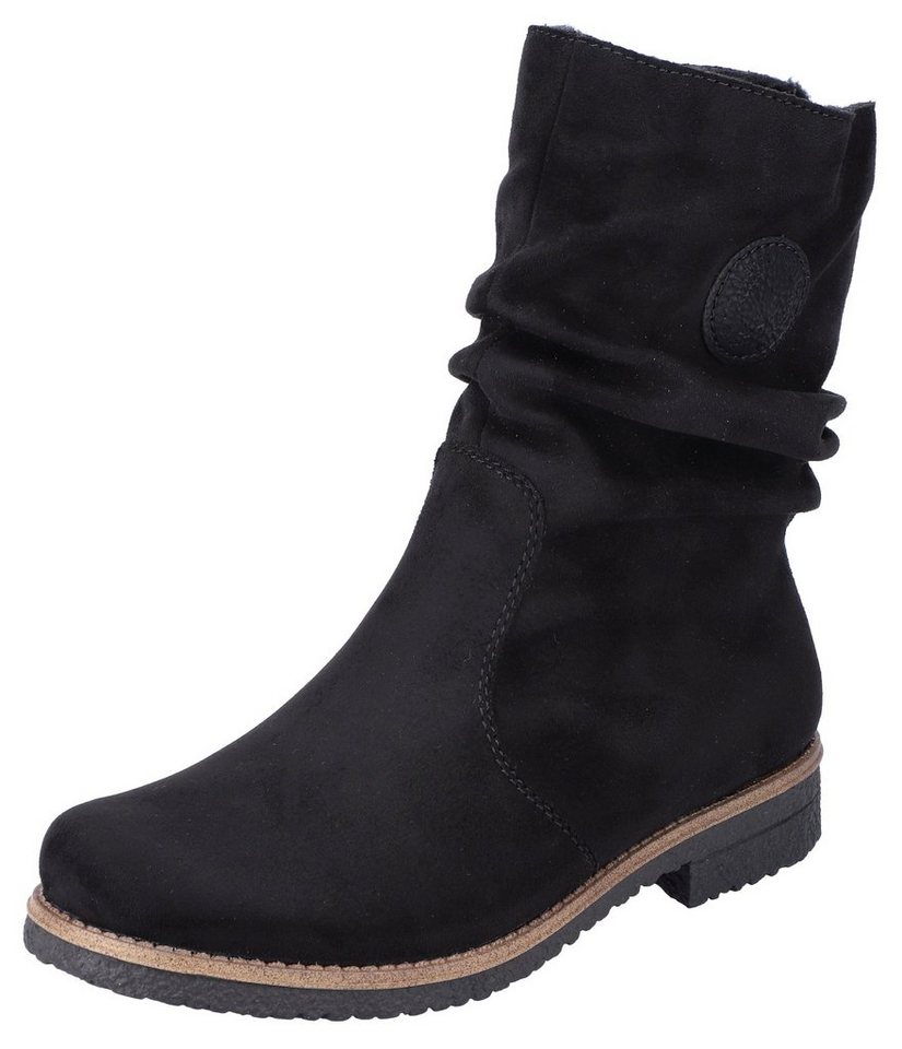 Rieker Winterstiefelette mit gerafftem Schaft (schwarz)