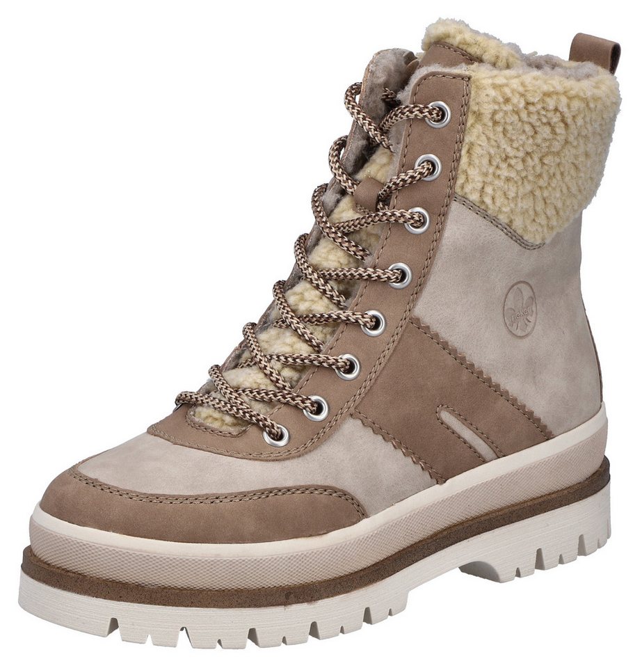 Rieker Winterstiefelette Plateauboots, Winterboots, Schnürboots mit Innenreißverschluss