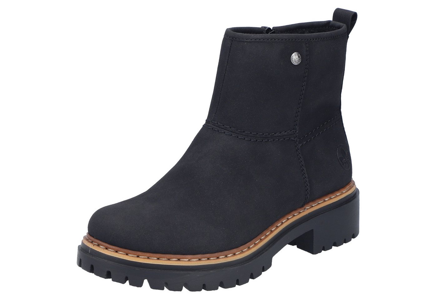 Rieker Winterstiefelette, Winterboots, Ankleboots, Profilsohle, mit Innenreißverschluss