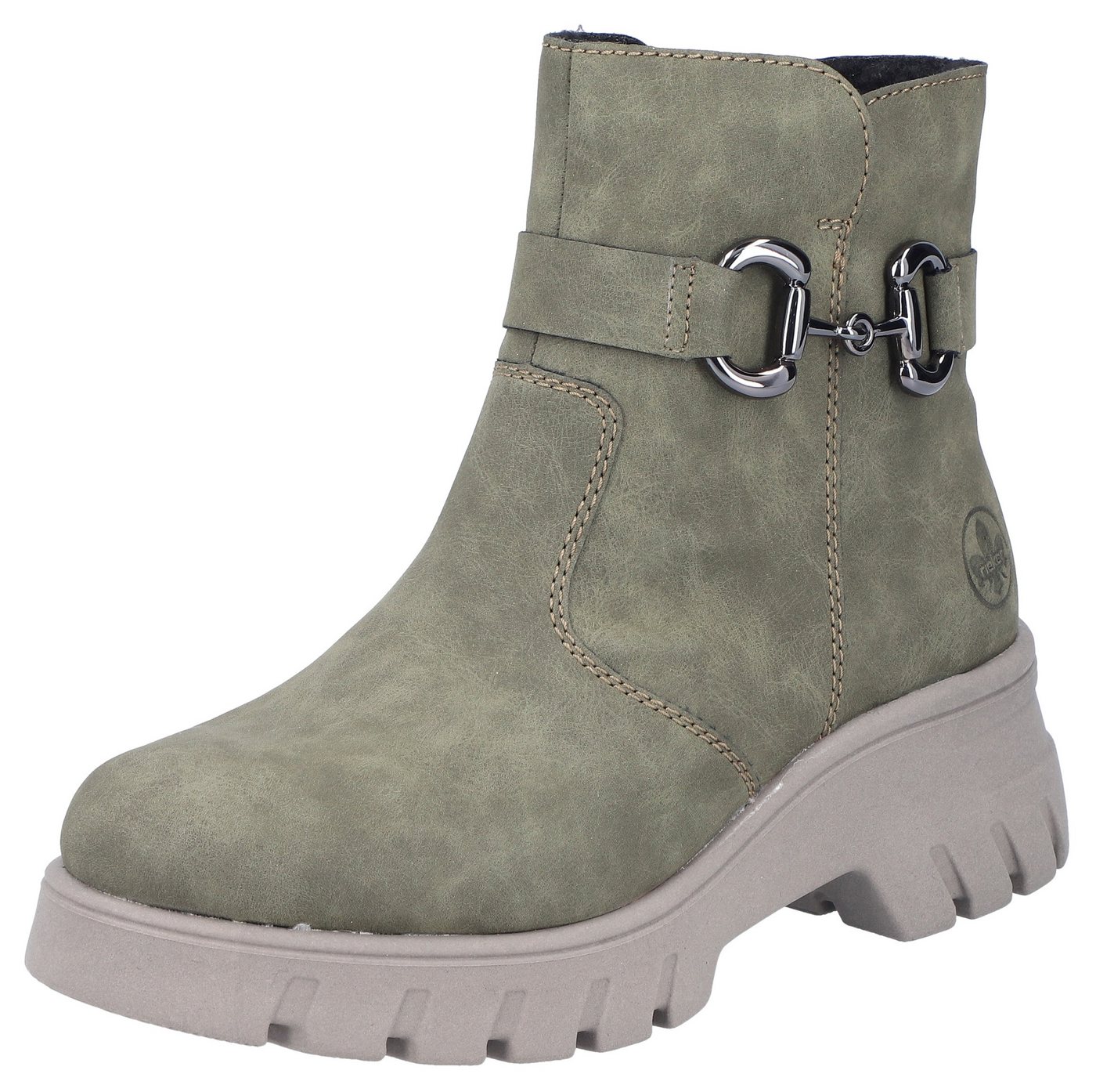 Rieker Winterstiefelette, Winterboots, Plateausohle, mit Zierschnalle und Innenreißverschluss