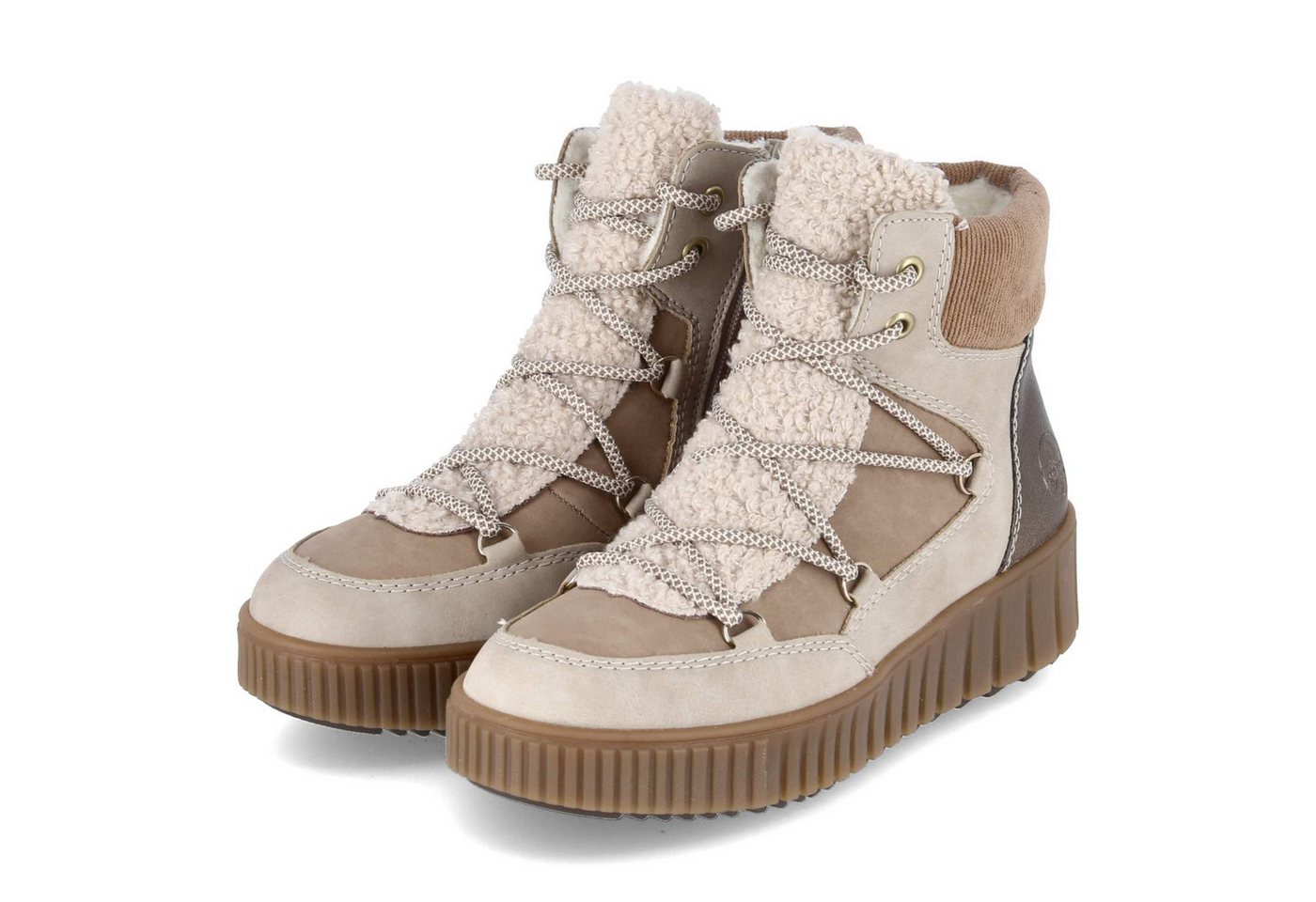 Rieker Y6120-60 Damen Textil & Synthetik beige Winterstiefel