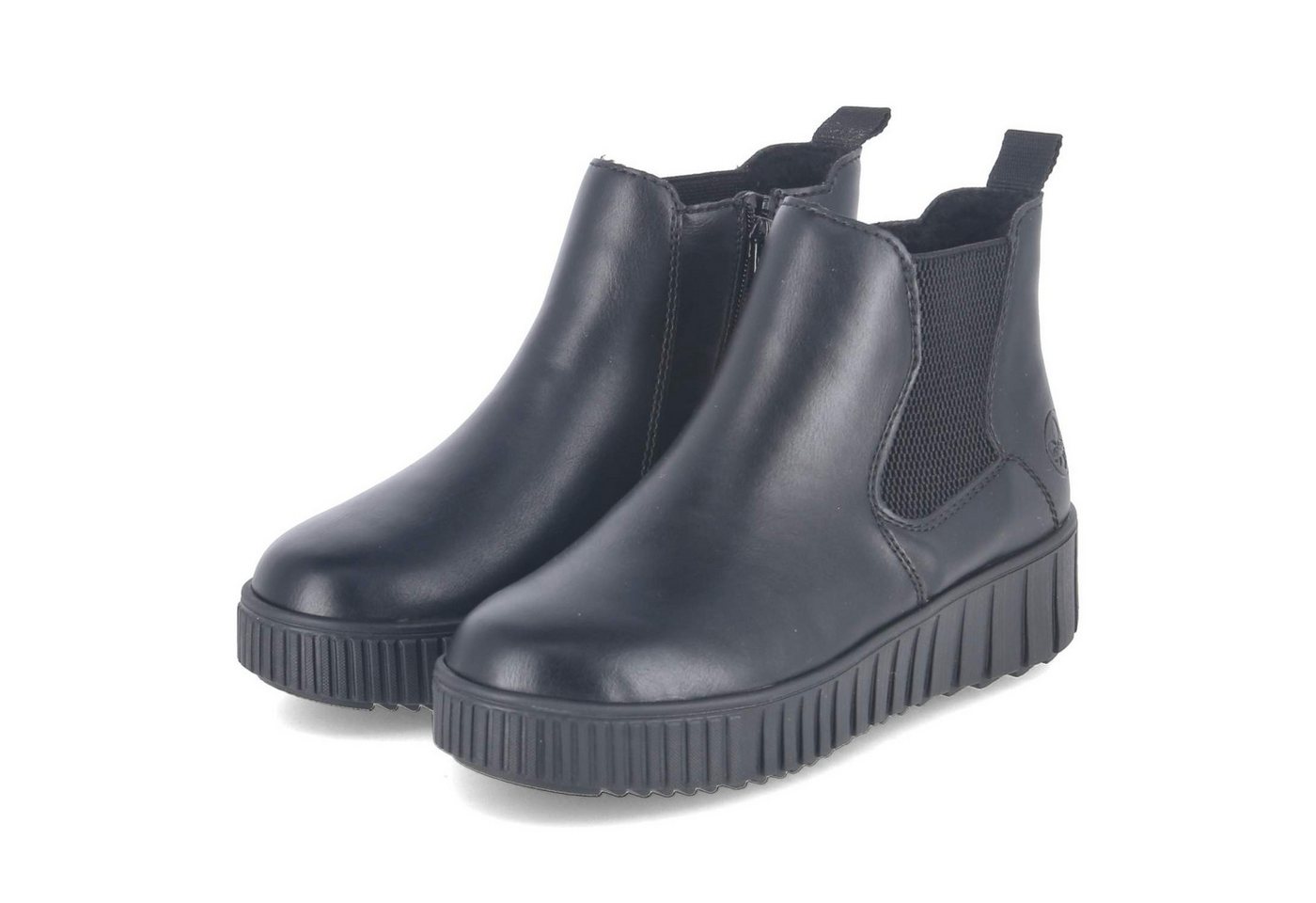 Rieker Y6151-00 Damen Kunstleder schwarz Winterstiefel
