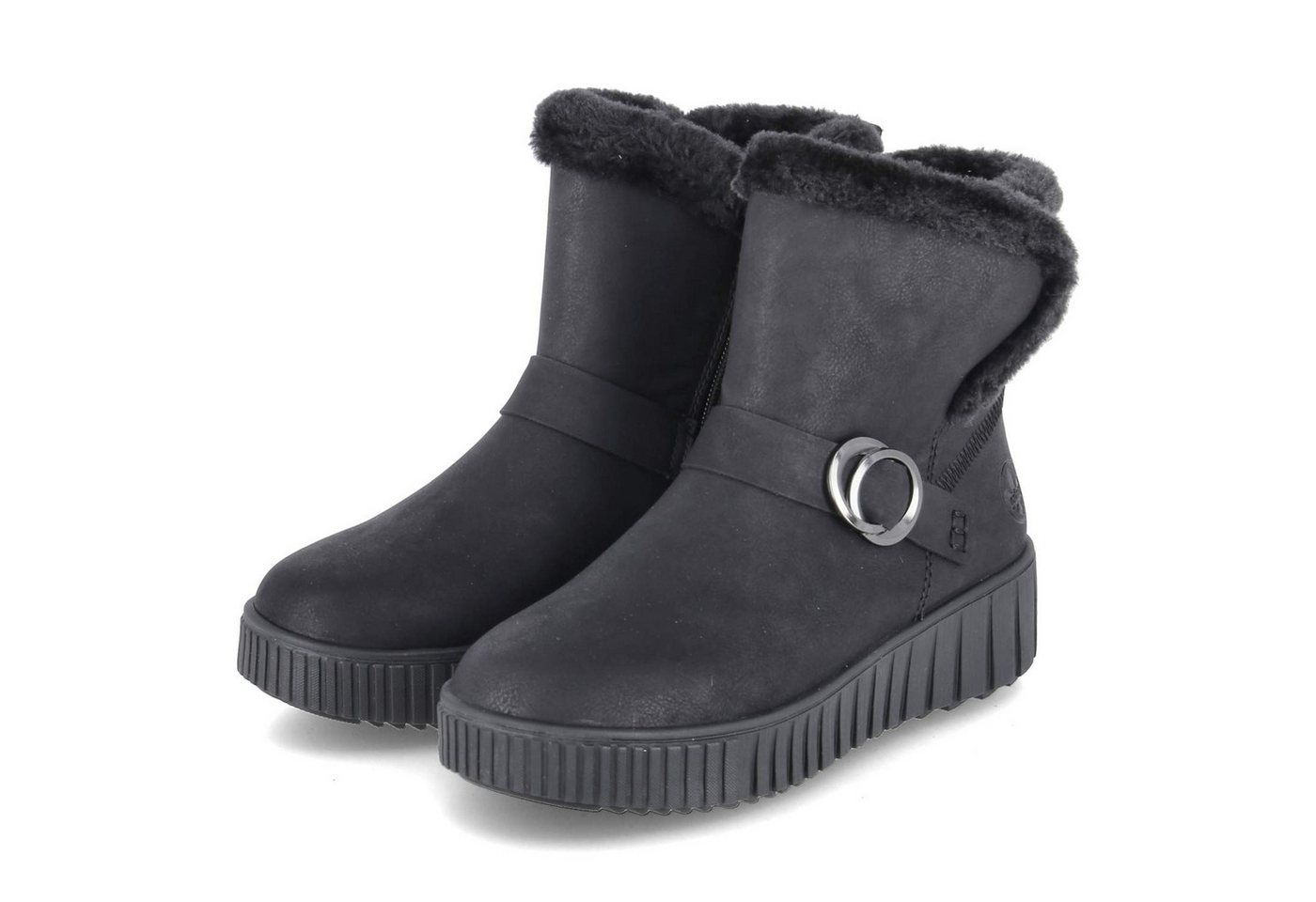 Rieker Y6166-00 Damen Textil & Synthetik schwarz Winterstiefel