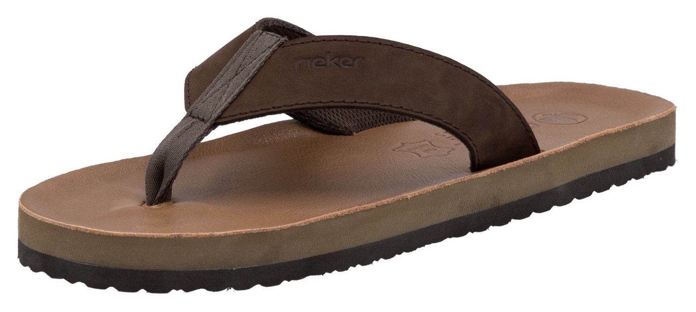 Rieker Zehentrenner, Sommerschuh, Strandschuh, Badeschuh, Poolslide mit Zehensteg