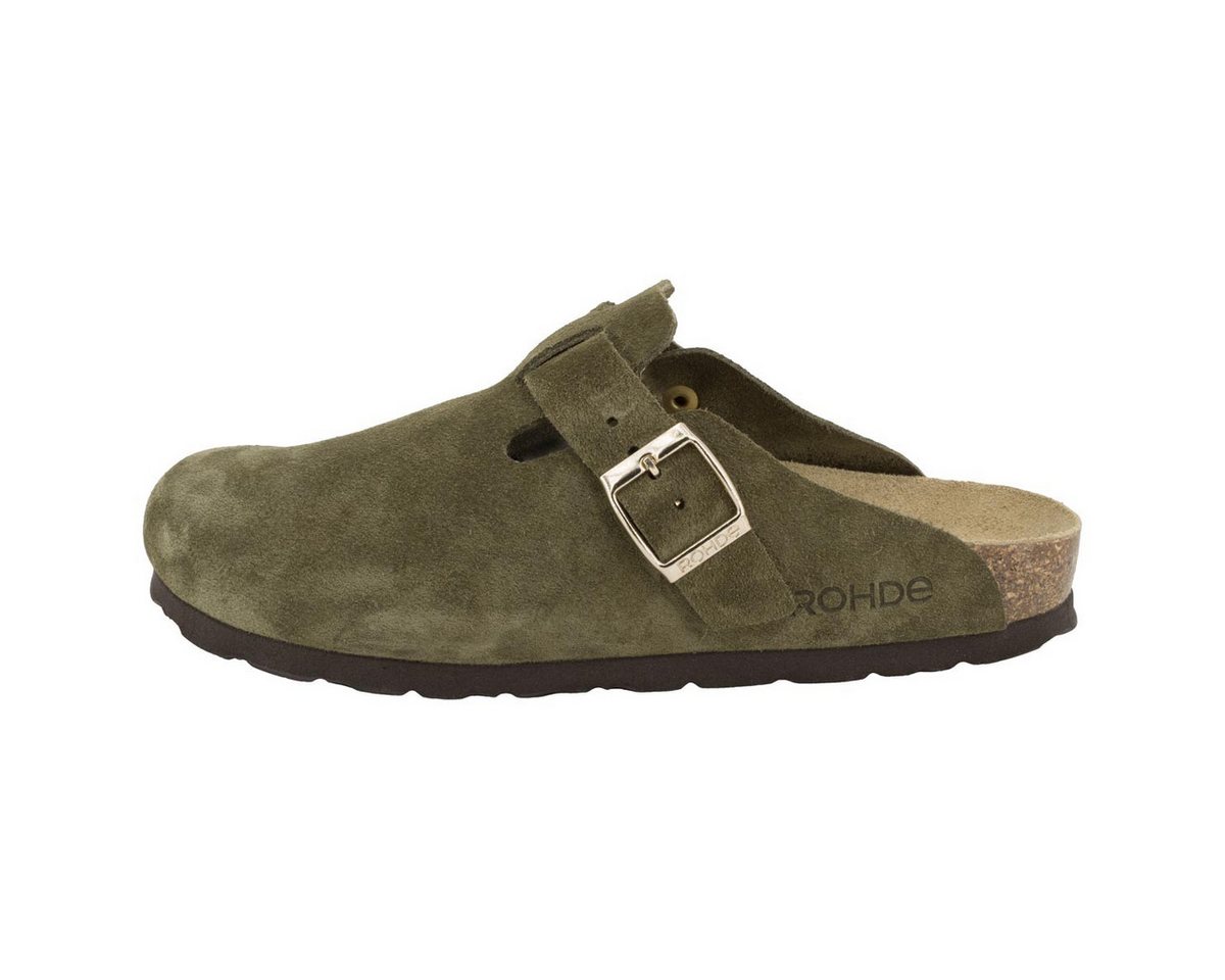 Rohde Alba Clog (1-tlg) Clogs - Ergonomisch geformtes Fußbett, Flexible und langlebige Sohle (grün)