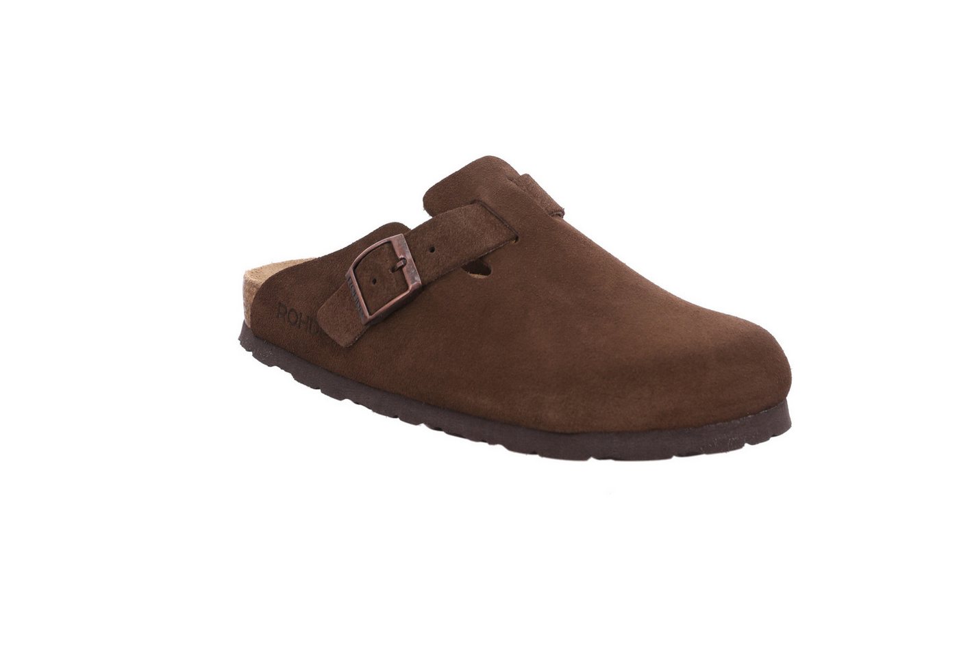Rohde ALBA Clog Mules, Hausschuh mit leichter Laufsohle in Weite G (braun)