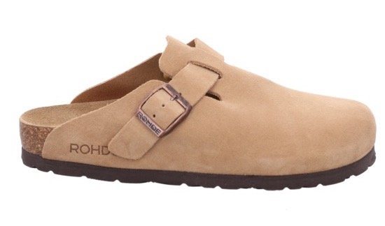 Rohde ALBA Pantoffel Schlappen, Hausschuh mit leichter Laufsohle in Weite G (beige)