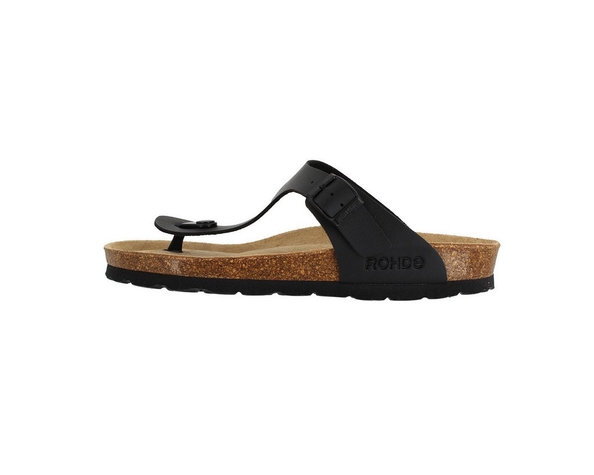 Rohde Alba Pantolette (1-tlg) Pantoletten - Verstellbare Schnalle für individuelle Passform (schwarz)