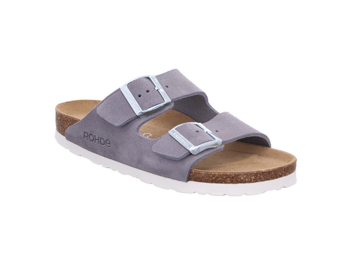 Rohde Alba Pantolette (1-tlg) Pantoletten - Verstellbare Schnallen, Flexible und langlebige Sohle (Basalt)