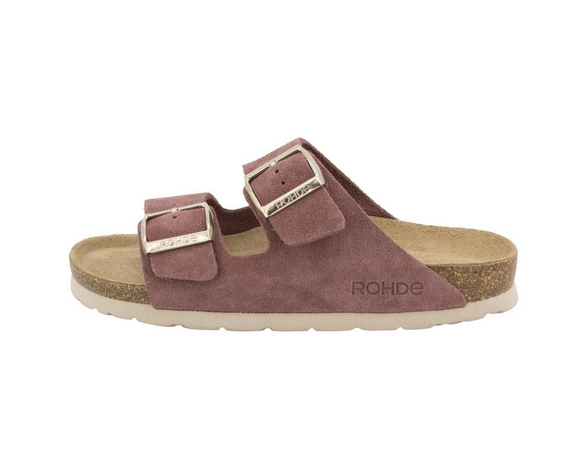 Rohde Alba Pantolette (1-tlg) Pantoletten - Verstellbare Schnallen, Flexible und langlebige Sohle (lila)