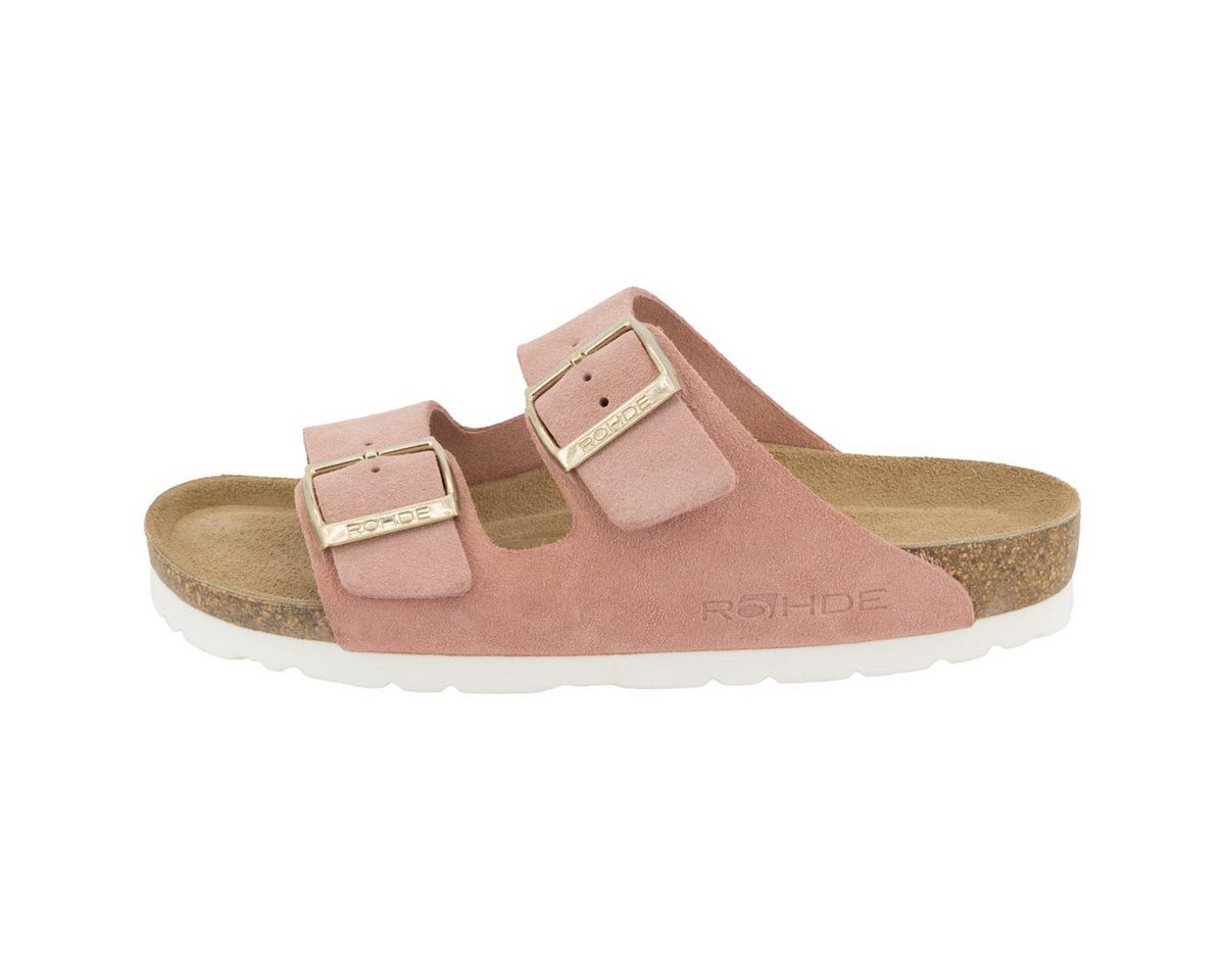 Rohde Alba Pantolette (1-tlg) Pantoletten - Verstellbare Schnallen, Flexible und langlebige Sohle (rosa)