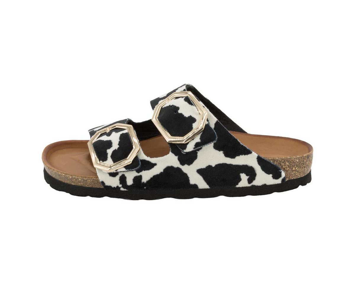 Rohde Alba Pantolette (1-tlg) Pantoletten - Verstellbare Schnallen, Flexible und langlebige Sohle (schwarz)