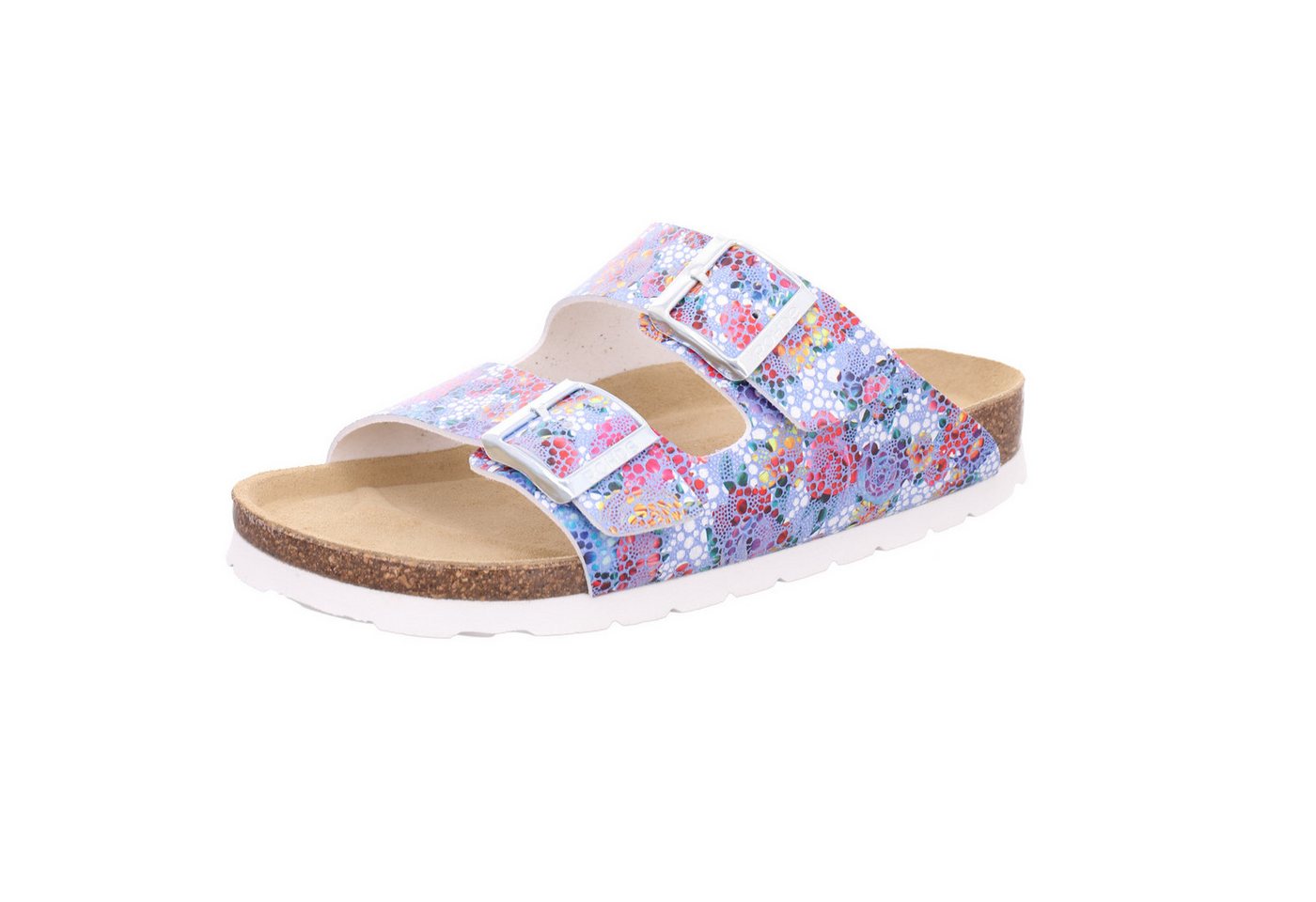 Rohde Alba Pantolette Sommerschuh, Hausschuh mit verstellbaren Schnallen (blau)
