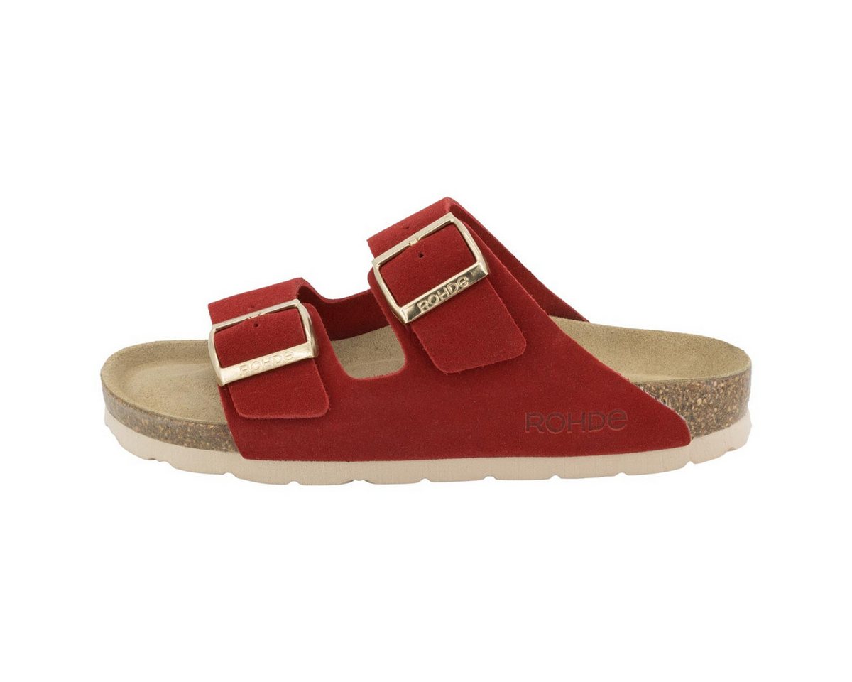 Rohde Alba Pantolette (1-tlg) Pantoletten - Verstellbare Schnallen, Flexible und langlebige Sohle (Cherry)