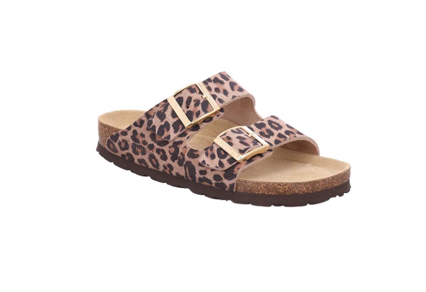 Rohde Alba Pantolette Sommerschuh, Strandschuh, Hausschuh in trendiger Leo-Optik