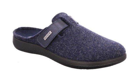 Rohde BARI Pantoffel Hausschuh, Clog mit Klettverschluss-Riemchen