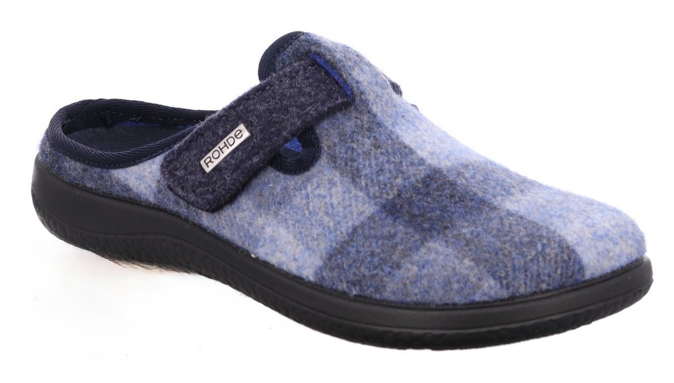 Rohde BARI Pantoffel Hausschuh, Schlappen, Clog, Homeslipper mit Klettverschluss