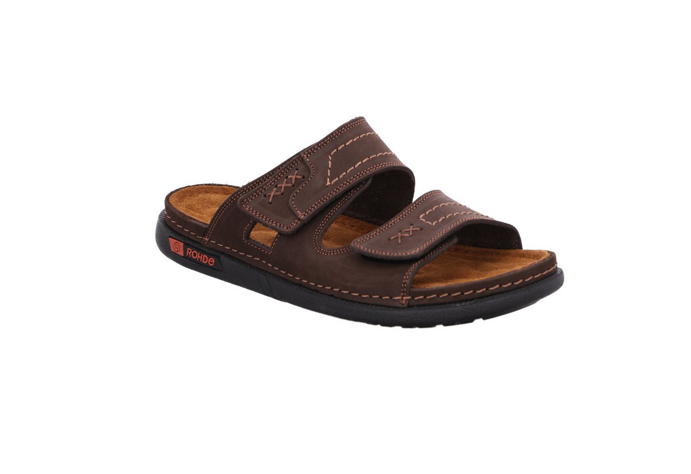 Rohde CENTO Pantolette Sommerschuh, Hausschuh mit zwei praktischen Klettverschlüssen