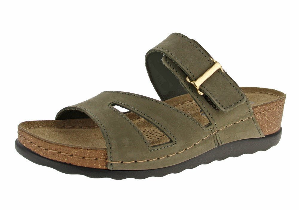Rohde Damen Pantolette Keilpantolette (grün)