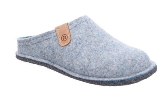 Rohde LUCCA Pantoffel Clog, Hausschuh, Homeslipper in melierter Optik (blau)