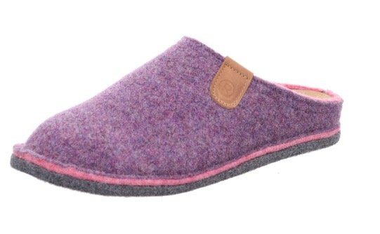Rohde LUCCA Pantoffel Clog, Hausschuh, Homeslipper in melierter Optik (lila)