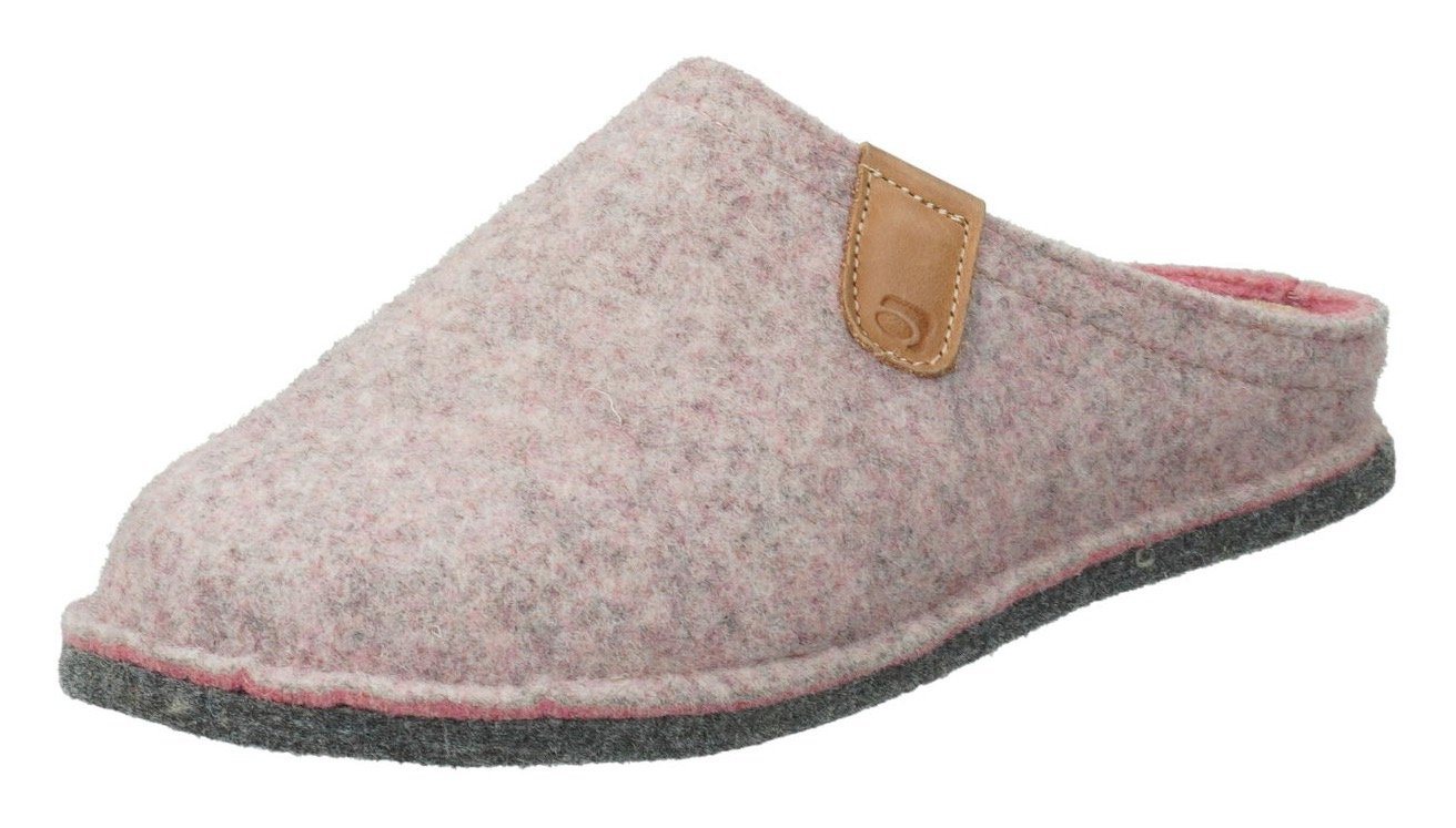 Rohde LUCCA Pantoffel Clog, Hausschuh, Homeslipper in melierter Optik (rosé)