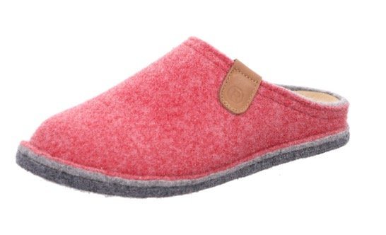 Rohde LUCCA Pantoffel Clog, Hausschuh, Homeslipper in melierter Optik (rot)