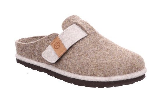Rohde MERAN Pantoffel Hausschuh, Clog, Schlappen mit Klettriemchen