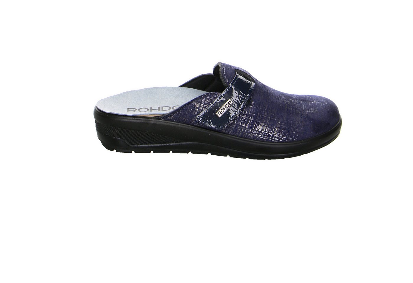 Rohde Metallic, Glanzleder Clog - Sabot blau Sabot