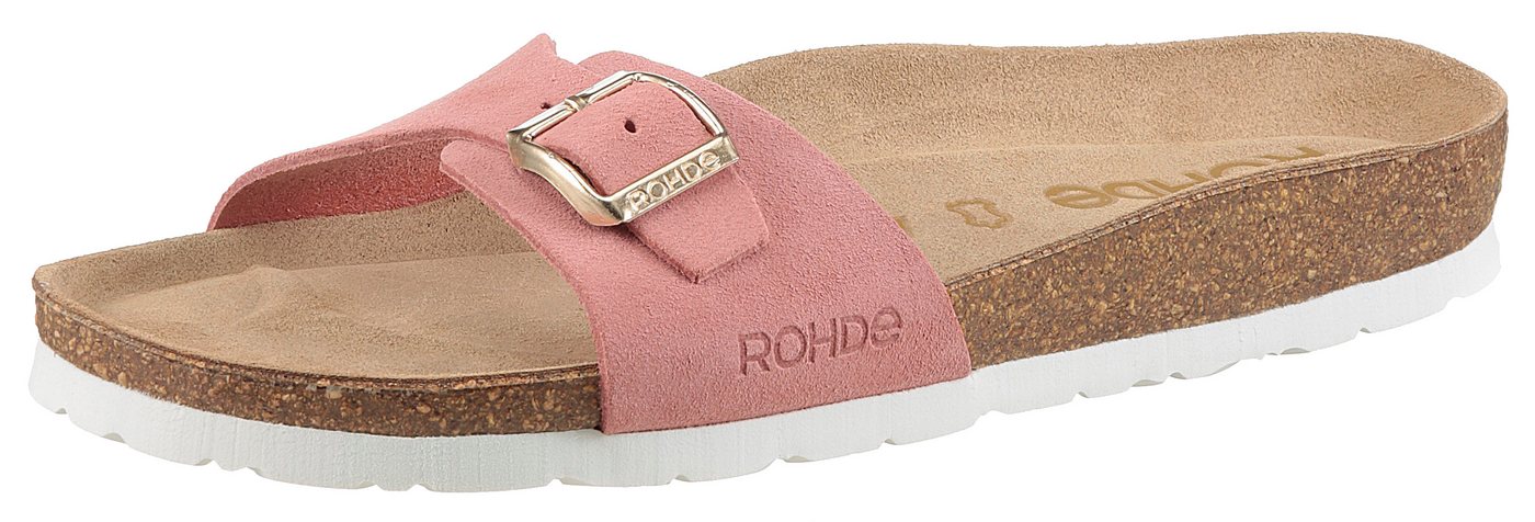 Rohde Pantolette Keilabsatz, Sommerschuh, Schlappen mit vorgeformtem Softfußbett