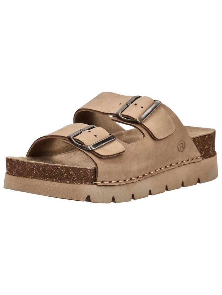 Rohde Pantoletten Leder Pantolette (beige)