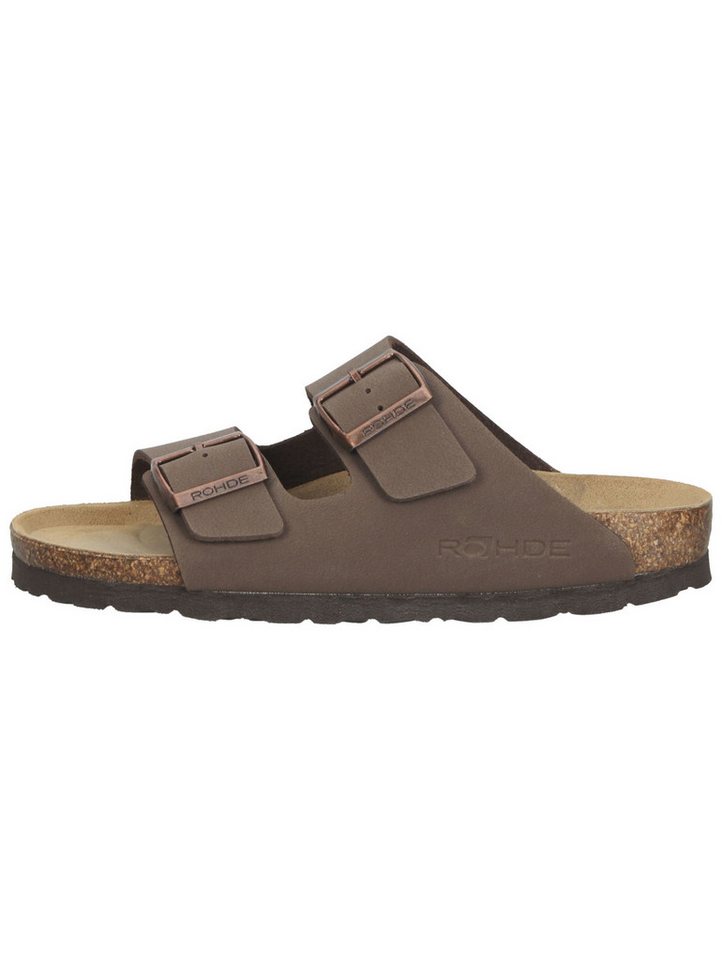 Rohde Pantoletten Lederimitat Pantolette (schwarz)