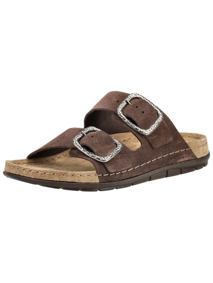 Rohde Pantoletten Nubukleder Pantolette (braun)