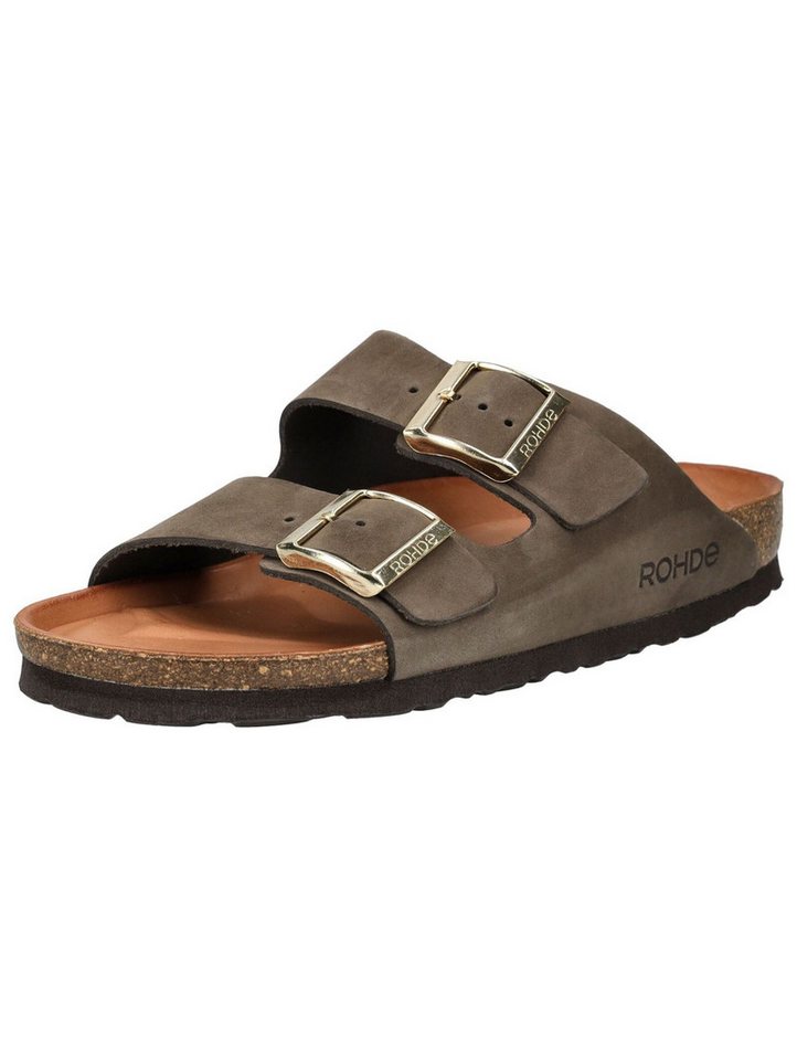 Rohde Pantoletten Nubukleder Pantolette (braun)