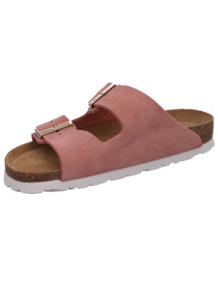 Rohde Pantoletten Veloursleder Hausschuh (rosa)