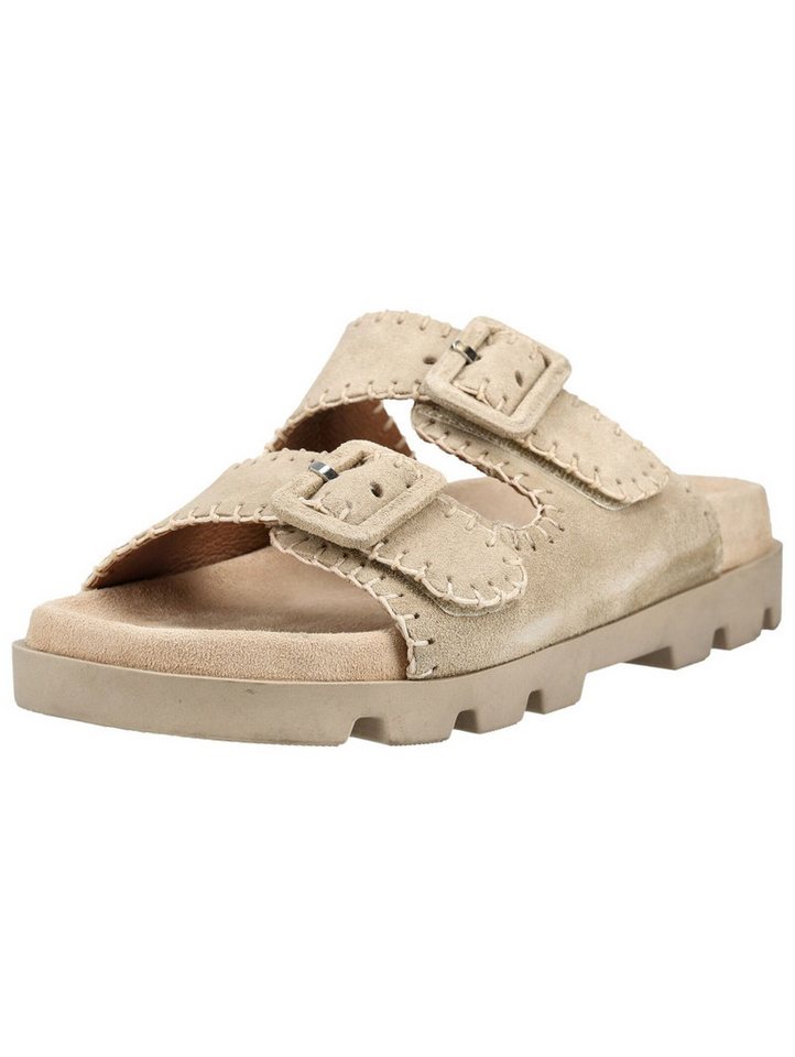 Rohde Pantoletten Veloursleder Pantolette (beige)