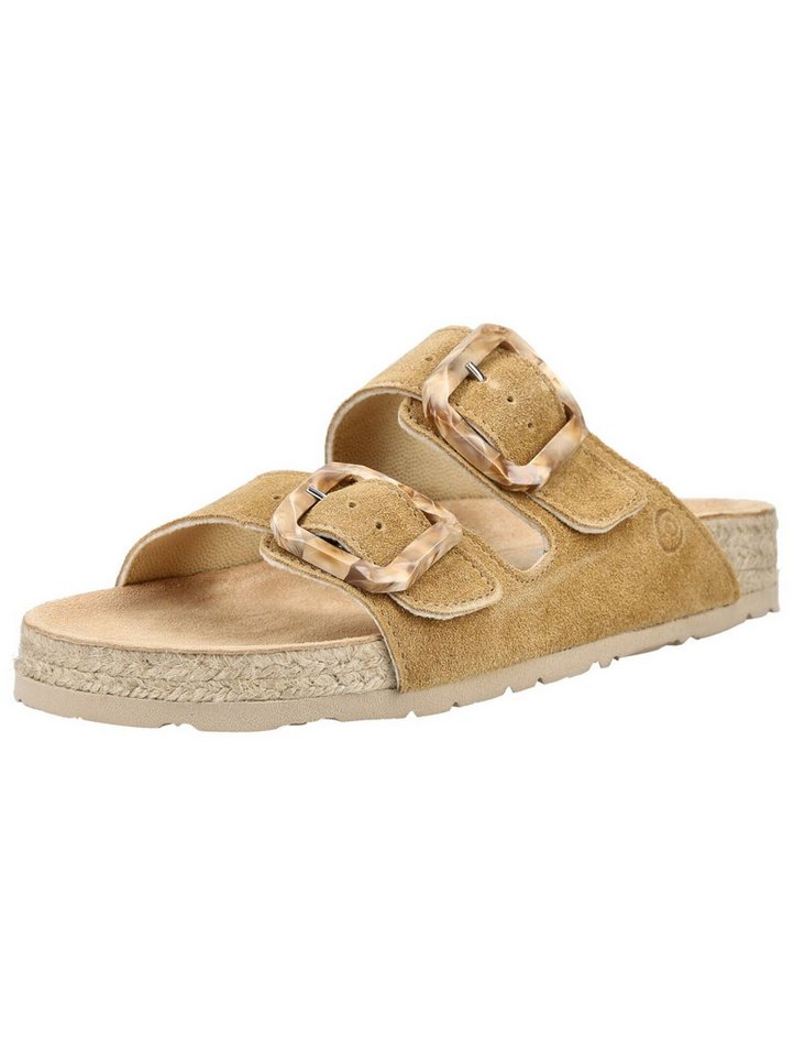 Rohde Pantoletten Veloursleder Pantolette (beige)